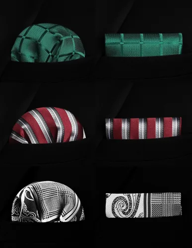Vista 21 de HISDERN Juego de corbatas extralargas para hombre y pañuelo de bolsillo de 63 pulgadas, colección XL, caja de regalo, corbata, lote de 3