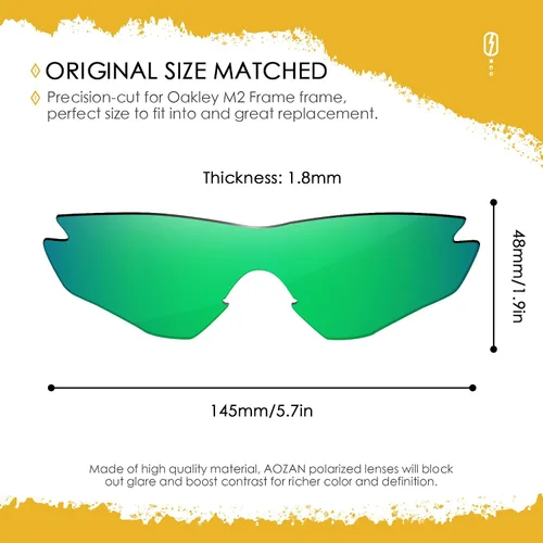 Vista 35 de Lentes de repuesto ANSI Z87.1 para gafas de sol Oakley M2 Frame OO9212