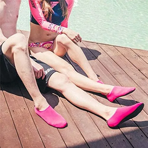 Vista 3 de Boolavard Zapatos de deportes acuáticos descalzos de secado rápido Aqua Yoga Calcetines sin cordones para hombres, mujeres y niños