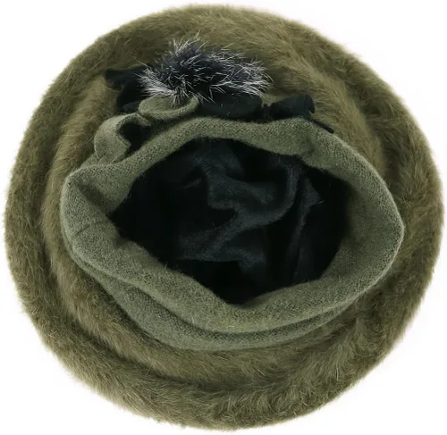 Vista 30 de VECRY - Gorro 100% de lana para mujer, boina de fieltro tipo campana, gorro de vestir para invierno