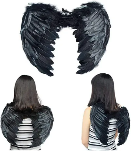 Vista 4 de leiwo - Alas de ángel para niños y adultos Halloween Navidad cosplay fiesta disfraz de ángel alas