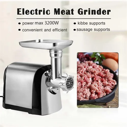 Vista 5 de Heavy Duty 3200W Max Powerful Electric Meat Grinder Home Sausage Stuffer Mincer Food Processor(Us)