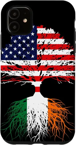 Vista 8 de iPhone 16 Ireland Born Irish Family Roots Irish American US Flag Gift Case