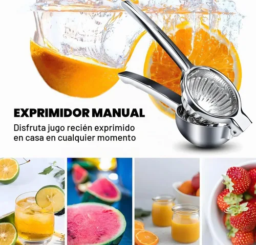 Vista 7 de Exprimidor de limón extra grande – Prensa de cítricos de acero inoxidable resistente con cuenco jumbo – Exprimidor manual para limones, limas