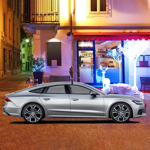 Vista 7 de MOMONI Kit Premium de Reno para Coche, Cuernos, Nariz, Cola - Set Rudolph Decoración Navideña para Coche, Disfraz de Auto, Accesorios de Auto