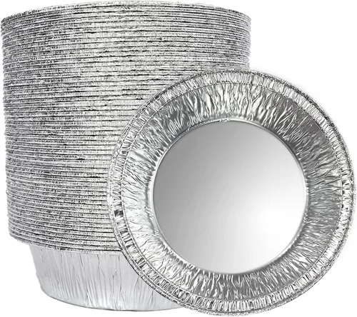 Vista 7 de Mini moldes de papel de aluminio de 4 pulgadas, 50 unidades, mini latas desechables para tartas, panaderías, cafeterías, restaurantes, mini moldes