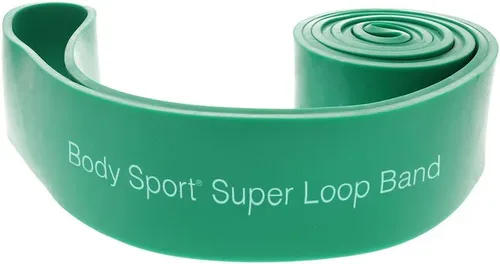 Vista 7 de Body Sport Super Loop Band de 41 pulgadas, látex, tabla de ejercicios incluida, bandas para entrenar - Banda de ejercicio