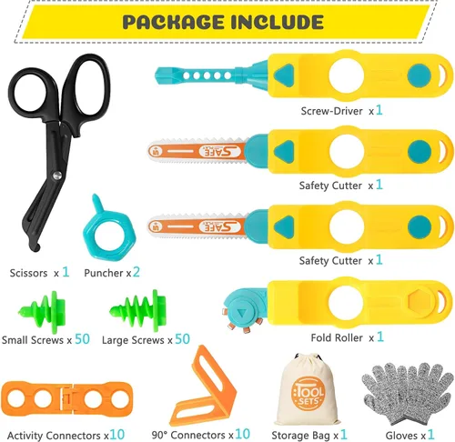 Vista 2 de Herramientas de cartón para niños, cortador seguro STEM Kit de construcción