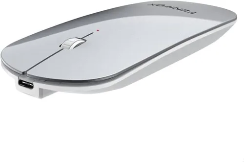Vista 9 de FENIFOX mini mouse Bluetooth, mouse óptico móvil portable ultrafino con batería recargable para PC, Mac, laptop, tablet Android, Negro