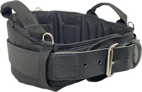 Vista 4 de Boulder Bag MAX Comfort - Cinturón de herramientas de soporte para espalda, color negro, hebilla de metal con punta de cuero
