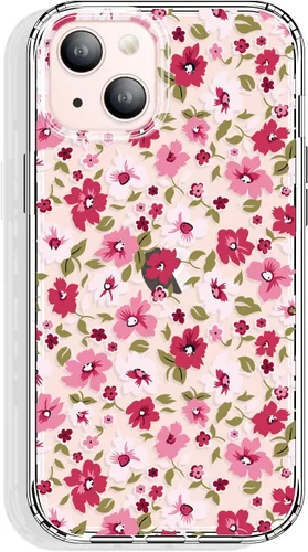 Vista 9 de GYZYA Funda transparente para iPhone 14 y iPhone 13 de 6.1 pulgadas con diseño de patrón, funda protectora delgada de TPU + parachoques a prueba