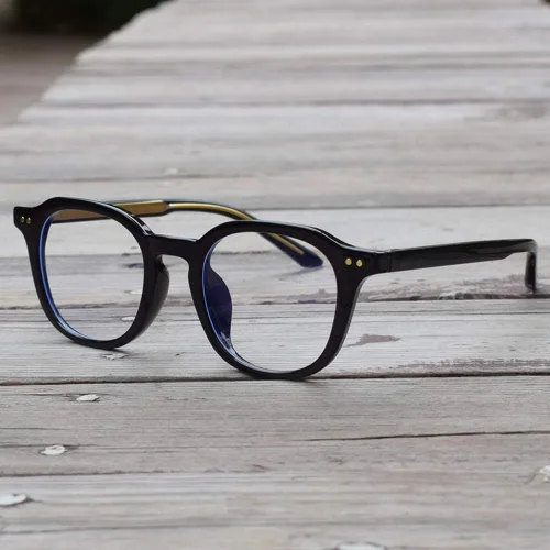 Vista 4 de Gafas de bloqueo de luz azul antiluz vintage acetato marcos de gafas de luz de borde completo unisex gafas de computadora