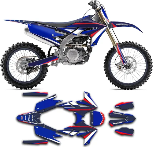 Vista 12 de juego de calcomanías para YZF250 YZ250F 2019 2020 2021 2022 2023, YMYZF25194518N001-KO Ymyzf25194518n001-ko-2