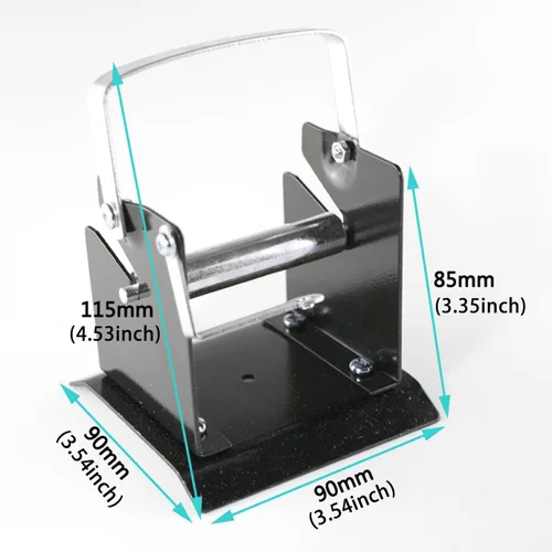 Vista 2 de Utoolmart Soporte de alambre de soldadura, carrete dispensador de soldadura, soporte de rollo ajustable de alambre, soporte de carrete de soldadura