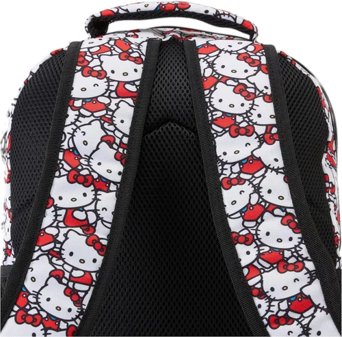 Vista 6 de Hello Kitty Allover - Mochila escolar con licencia oficial de Hello Kitty, Blanco