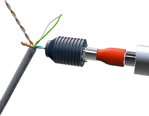 Vista 3 de La herramienta Untwist PRO-COMBO separa rápidamente CAT5e, CAT6, CAT6A y CAT7 (USB-C)
