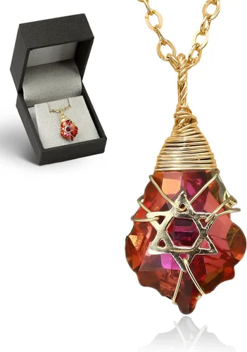 Vista 19 de Collar de estrella de David para mujeres y hombres, collar de estrella judía relleno de oro de 14 quilates, collar de Israel