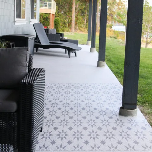 Vista 5 de 4 plantillas de azulejos reutilizables de 8 x 8 pulgadas, plantillas de concreto para patio, plantillas de piso para pintar pisos, plantillas