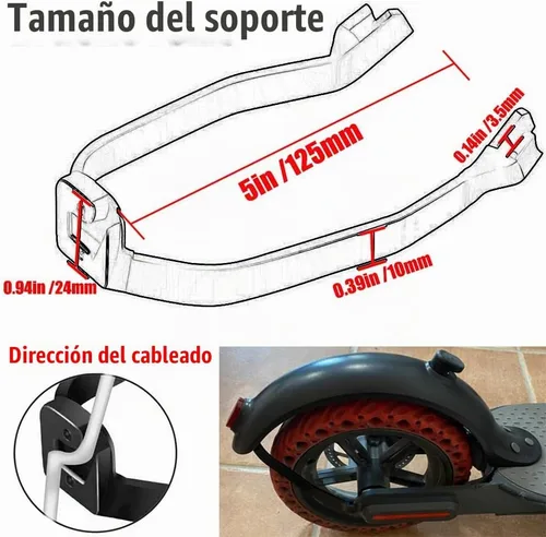 Vista 5 de Kucehiup - Accesorio de repuesto para guardabarros trasero para scooter