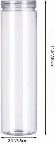 Vista 2 de Juego de 3 tarros de plástico transparente para almacenamiento de alimentos con tapa, recipiente redondo transparente delgado para espaguetis, pasta