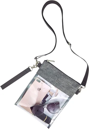 Vista 10 de Clear Crossbody Purse Bag Stadium Approved Clear Tote Bag for Work Concert Sports