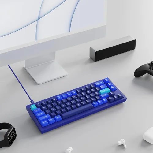 Vista 7 de Keychron Q2 Teclado mecánico personalizado con cable macro programable QMKVIA aluminio completo interruptor Gateron G Pro marrón intercambiable