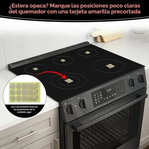 Vista 7 de KitchenRaku Protector de placa de inducción grande de 30.7 x 20.4 pulgadas, resistente al calor hasta 572 °F (572.0 °F), cubiertas de quemador
