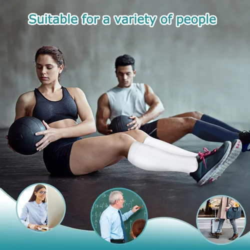 Vista 38 de ACTINPUT 8 pares de calcetines de compresión para mujeres y hombres, medias de compresión de apoyo para médicos, correr, atletismo