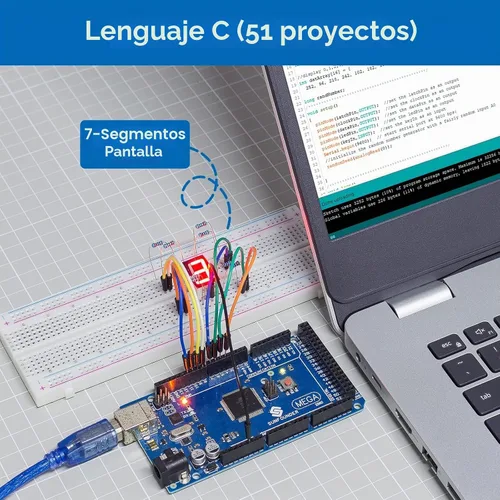 Vista 6 de SunFounder Proyecto El Kit de Inicio de Electrónica Más Completo Compatible con Arduino Mega 2560 R3 Mega328 Nano, Incluye 73 Tutoriales