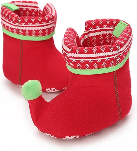 Vista 4 de Botas de invierno de forro polar para recién nacidos, para niños y niñas, cálidas, para primeros pasos, zapatos para la nieve