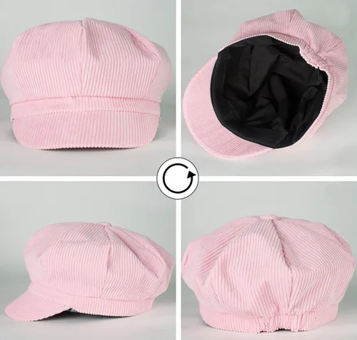 Vista 7 de Belsen Gorra unisex de pana de algodón para Newsboy Gatsby Ivy Hat