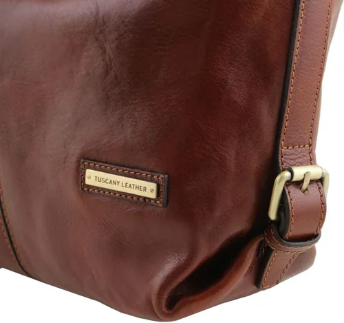 Vista 6 de Tuscany Leather Sabrina Bolso hobo de piel, Negro