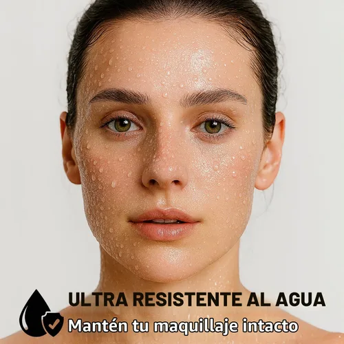 Vista 3 de FV Paquete de 2 bases impermeables, base ligera y de cobertura media con acabado mate, control de aceite, maquillaje líquido de larga duración