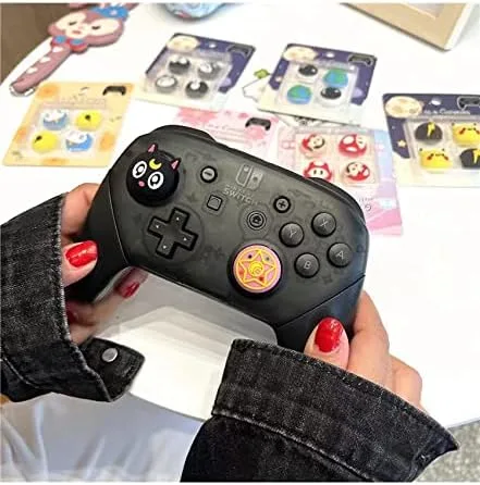 Vista 4 de PERFECTSIGHT Lindas tapas de agarre para el pulgar para PS5PS4Xbox One (Series X, S)Nintendo Pro Controller, Steam Deck, Anime Thumbsticks Joystick