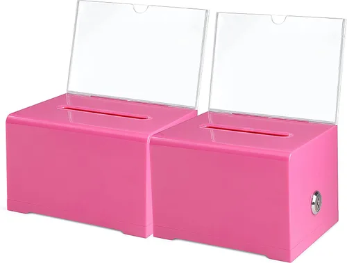 Vista 7 de Boleta de colección de donaciones, boletín y dibujo, votación o comentario, caja de sugerencias de oficina y recaudación de fondos, 6.25 x 4.75 x 4