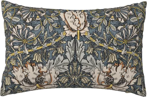 Vista 23 de Fundas de almohada William Morris diseño Strawberry Thief, fundas de almohada decorativas suaves para exteriores, fundas de almohada para decoración