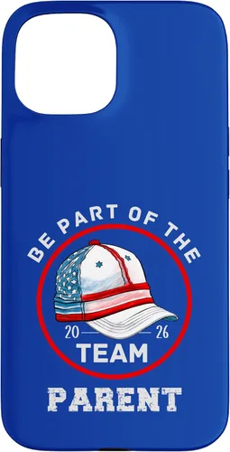 Vista 6 de Be Part of The Team Baseball Design Parent Version 2026 Case for iPhone 17