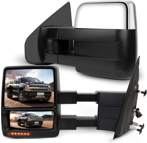 Vista 9 de SCITOO - Espejos retrovisores laterales eléctricos para camioneta Ford F-150 modelos 2004 a 2014, con calefacción y direccionales 2004-2014 F-150