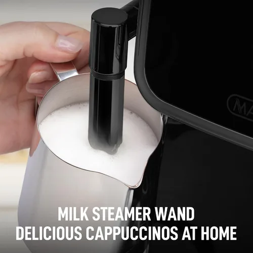 Vista 5 de Zulay Kitchen Magia Clasica - Máquina automática de café expreso con molinillo integrado, cafetera de panel táctil, espumador de leche con varita