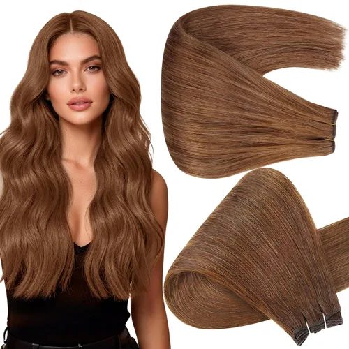 Vista 34 de Full Shine Extensiones de trama de cabello humano, cabello natural negro brillante, para mujeres, 1.76 oz (50 g), 10 pulgadas (25.4 cm), cabello