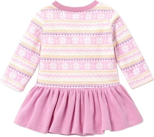 Vista 2 de Vestido de sudadera de manga larga con estampado de personajes de princesa Disney, para cumpleaños