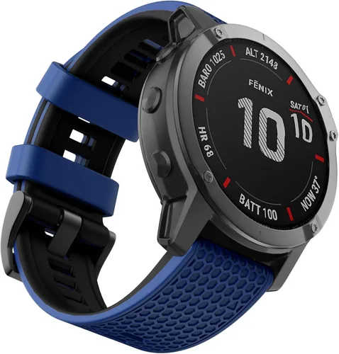 Vista 10 de OVERSTEP Correas de ajuste rápido de 0.866 in para Garmin Fenix 5/Fenix 6/Fenix 7, correa de repuesto de silicona suave compatible con Garmin
