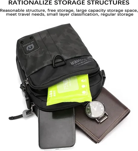 Vista 4 de Small Crossbody Bag Mini Side Shoulder Bag For Men, Women Mini Messenger Satchel Bag
