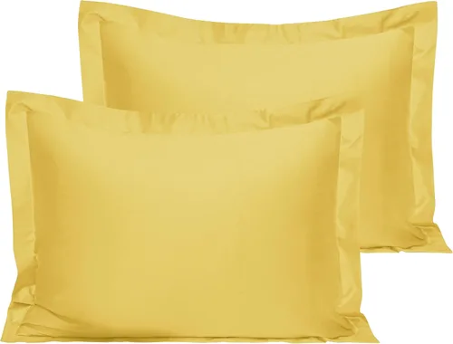 Vista 11 de NTBAY Fundas de almohada estándar de algodón – Fundas de almohada de algodón egipcio de 500 hilos, paquete de 2 fundas de almohada Oxford súper