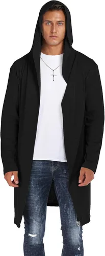 Vista 2 de Suéter largo con capucha y bolsillos para hombre de RAGEMALL