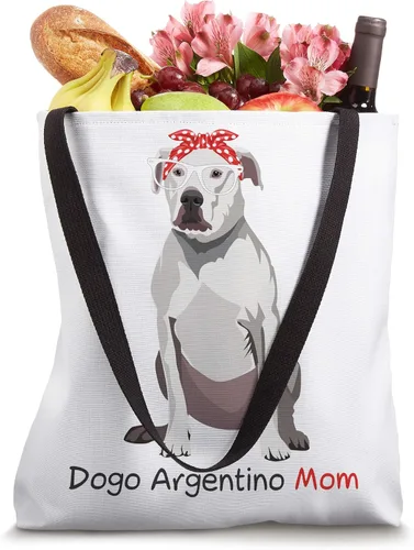 Vista 4 de Dogo Argentino - Bolsa de mano con diseño de mamá retro