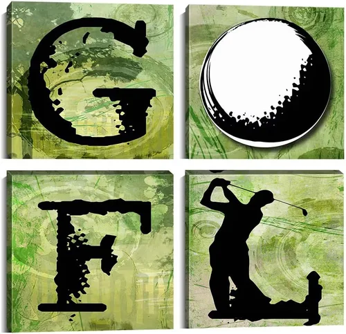Vista 23 de Pankila Imágenes artísticas para pared de campo de golf, póster en lienzo impreso de golf de Estados Unidos, decoración de pared para sala de estar