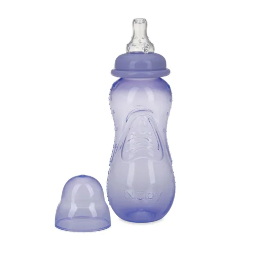 Vista 3 de Nuby - Botellas estándar antigoteo para cuello, 10 onzas Niñas