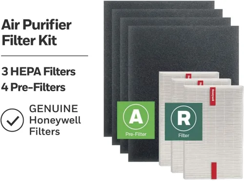 Vista 3 de Honeywell Kit de Repuesto de Filtro Purificador de Aire HEPA para Purificadores de Aire de las Series HPA300, HPA3300, HPA5300, HPA8350, Paquete