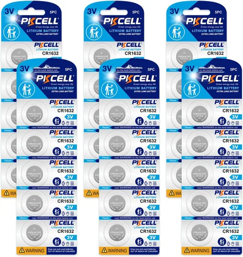 Vista 7 de PKCELL Batería CR1632 Paquete de 5 baterías CR1632 3V de litio de moneda
